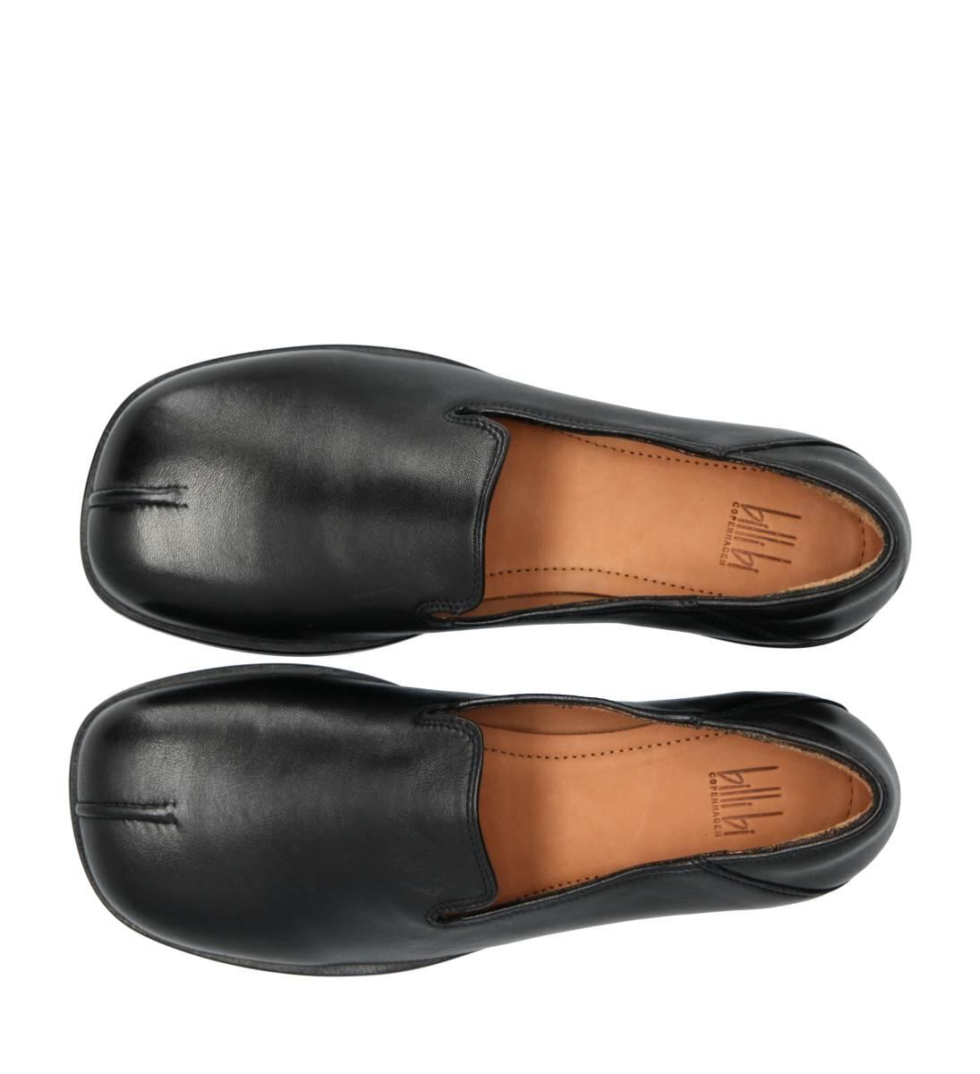 Loafer rund snude - Black nappa 70